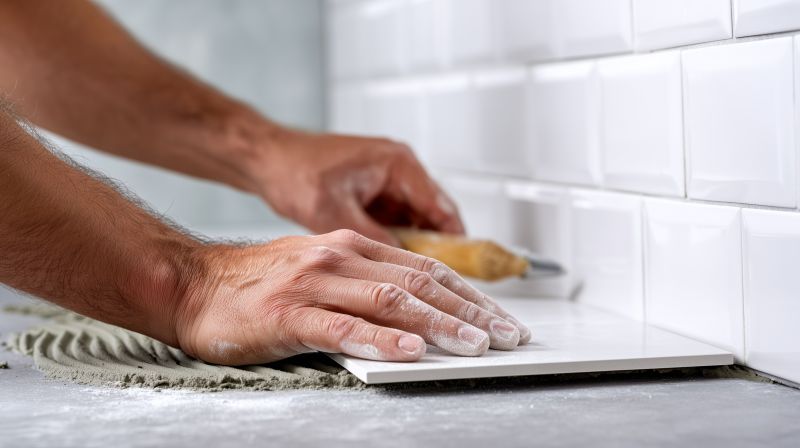 Tile Backsplash Installation detail